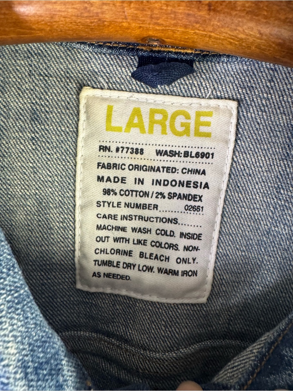 J.Crew Denim Trucker Jean Jacket size large - Picture 4 of 6